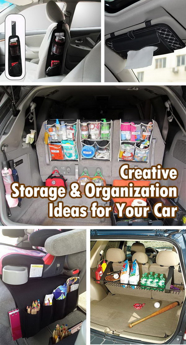 DIY Car Organization Ideas
 Creative Storage and Organization Ideas for Your Car Hative