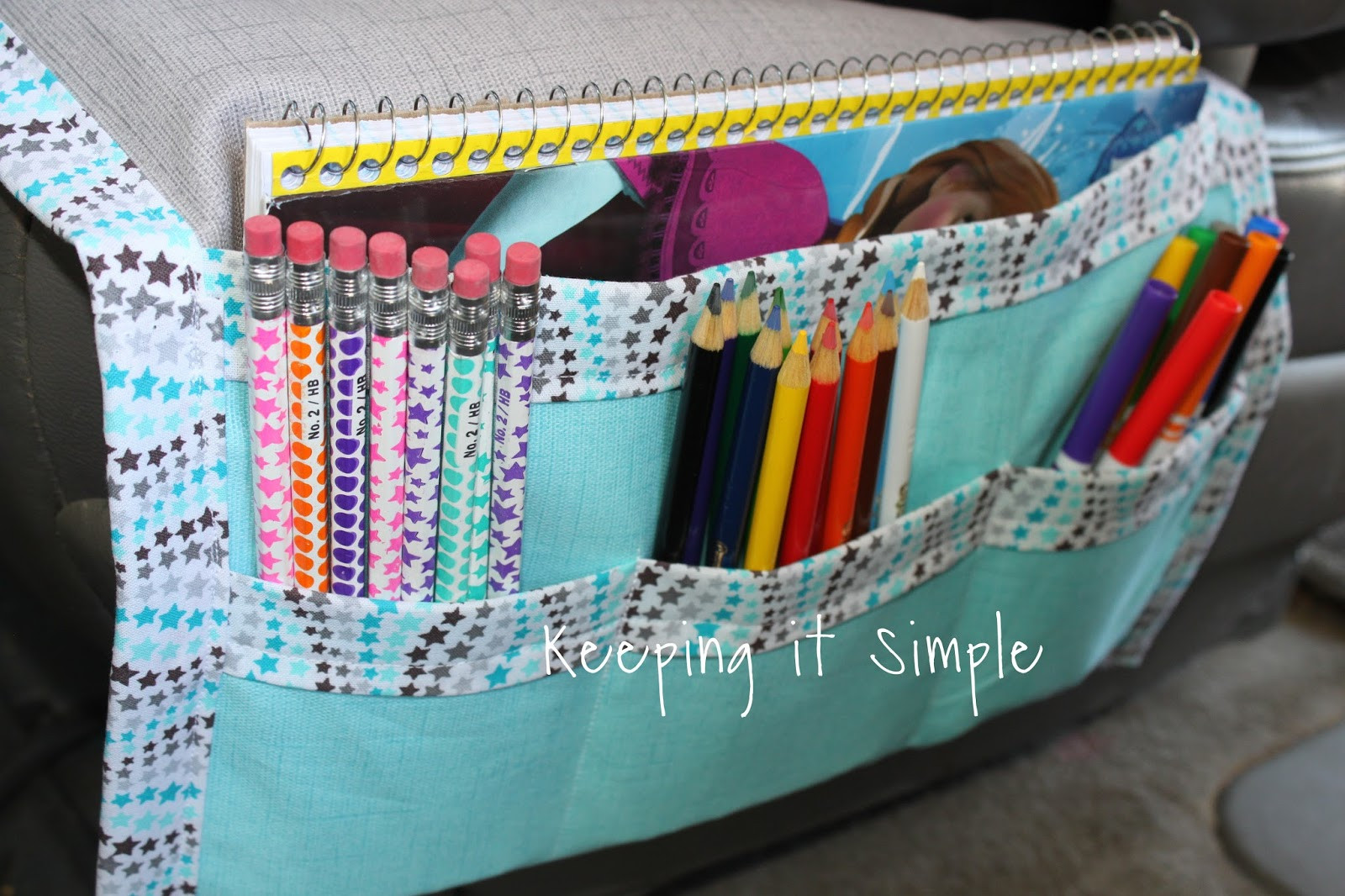 DIY Car Organizer
 Keeping it Simple DIY Car Seat Organizer for Kids Snacks