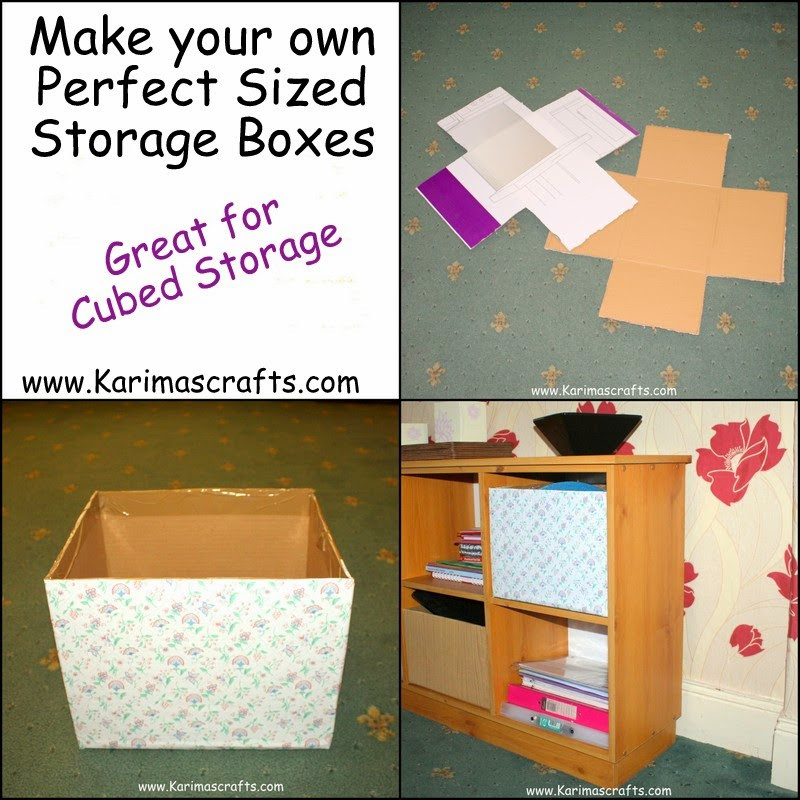 DIY Cardboard Box Storage
 Karima s Crafts DIY Cardboard Storage Box Tutorial