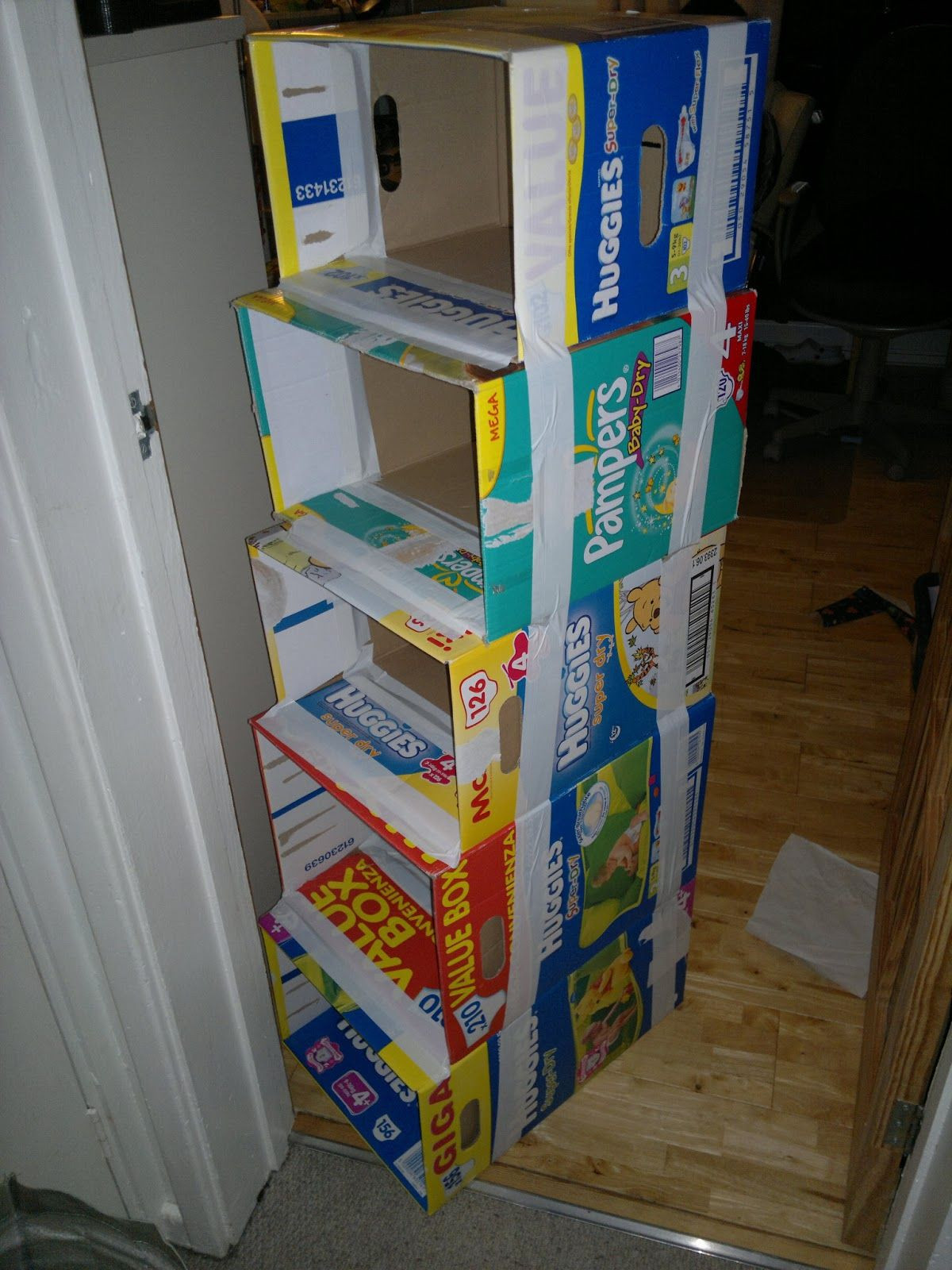 DIY Cardboard Box Storage
 Cardboard Box Storage Not covered but could be Good use