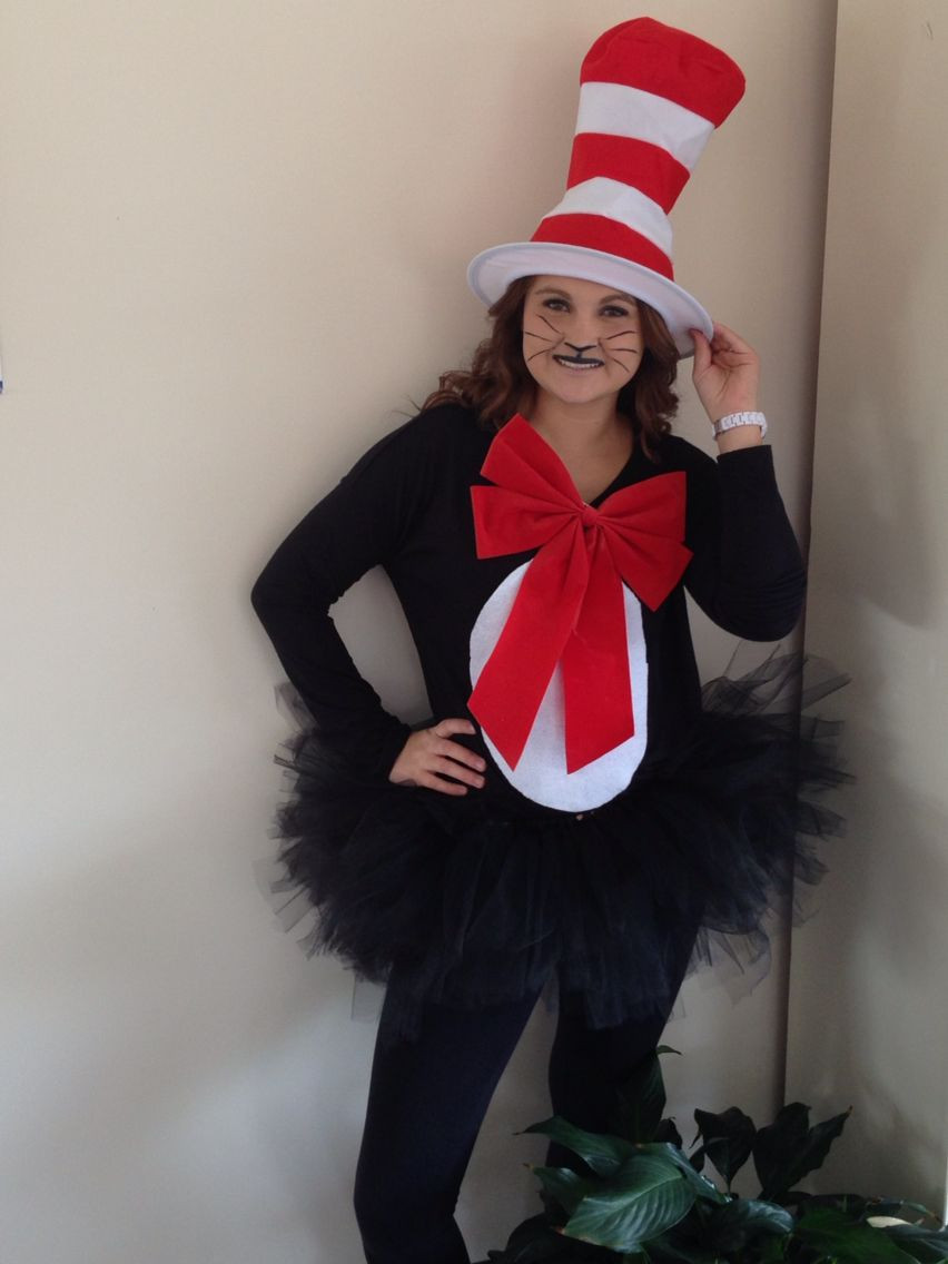 DIY Cat Costume For Adults
 Cat in the Hat costume for $11 Easy diy