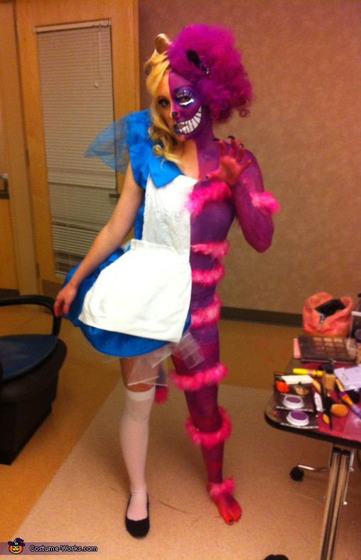DIY Cheshire Cat Costume
 Alice In Wonderland and Cheshire Cat costume 4 4