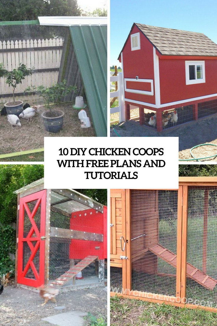 DIY Chicken Coop Plans Free
 10 DIY Chicken Coops With Free Plans And Tutorials