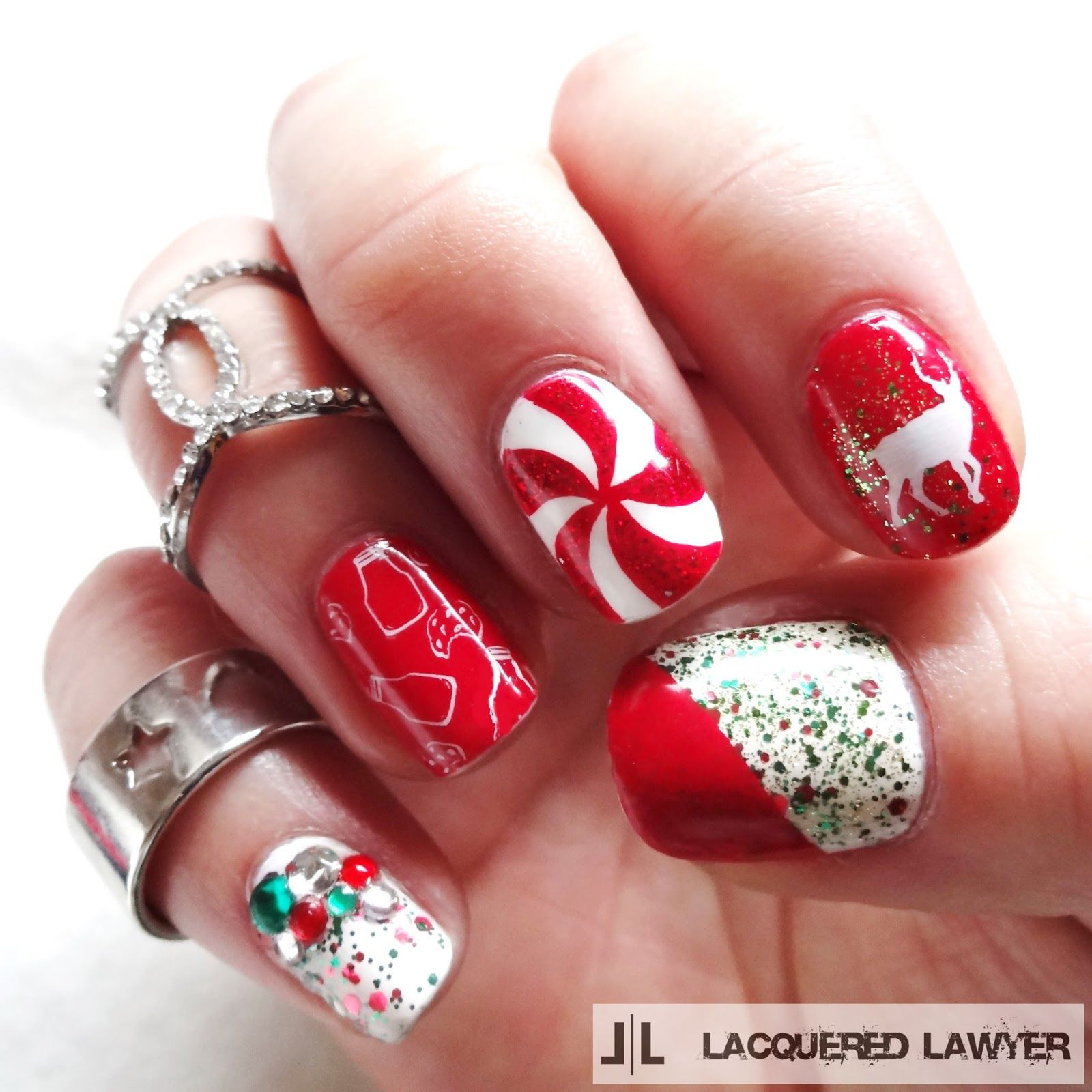 Diy Christmas Nail Art
 Red Festive Christmas Nail Art s and
