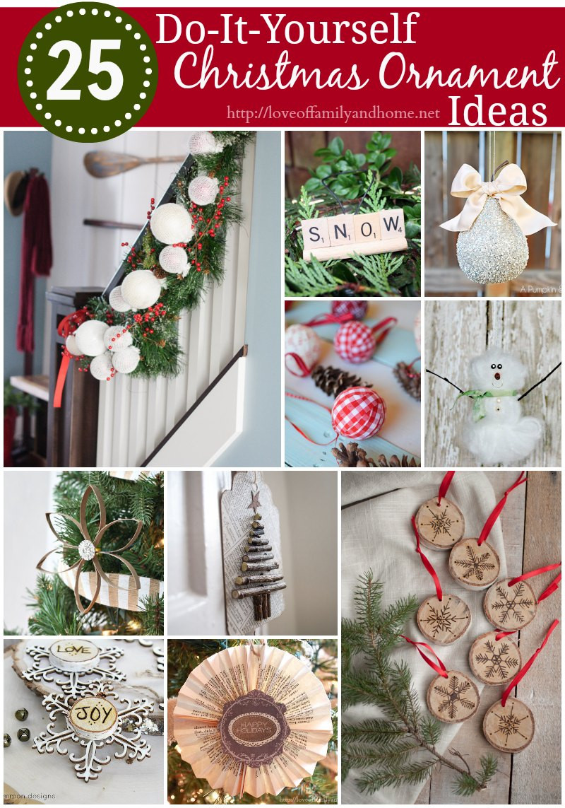 DIY Christmas Ornaments Ideas
 25 DIY Christmas Ornament Ideas Love of Family & Home