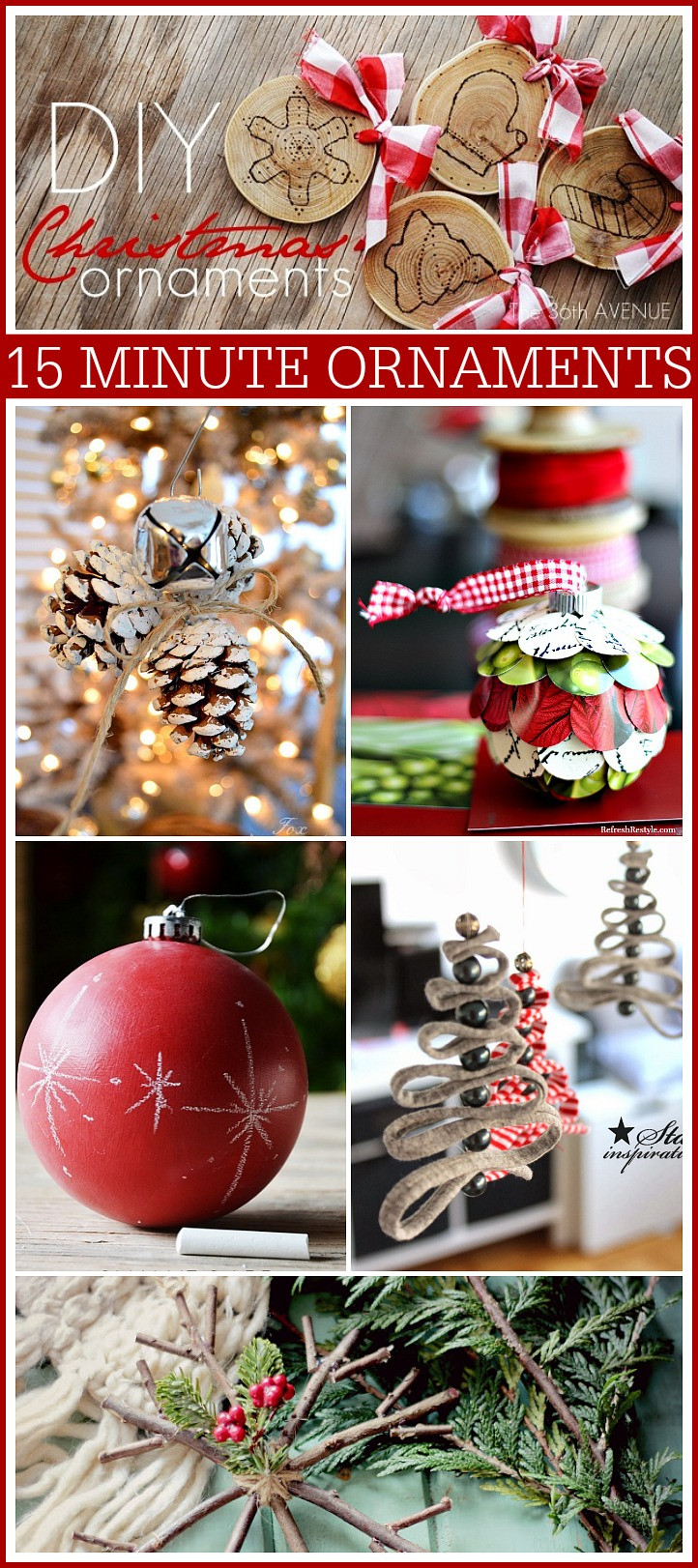 DIY Christmas Pictures
 The 36th AVENUE 15 Minute DIY Christmas Ornaments