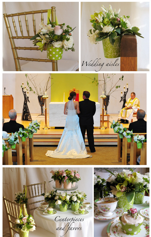 DIY Church Wedding Decorations
 Church Aisle Decorations DO DOUBLE DUTY as Centerpieces