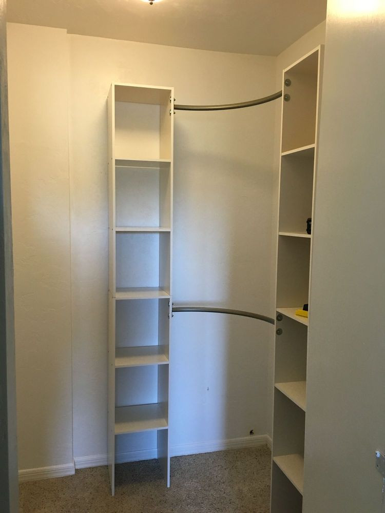 DIY Closet Organizers
 Corner Closet DIY