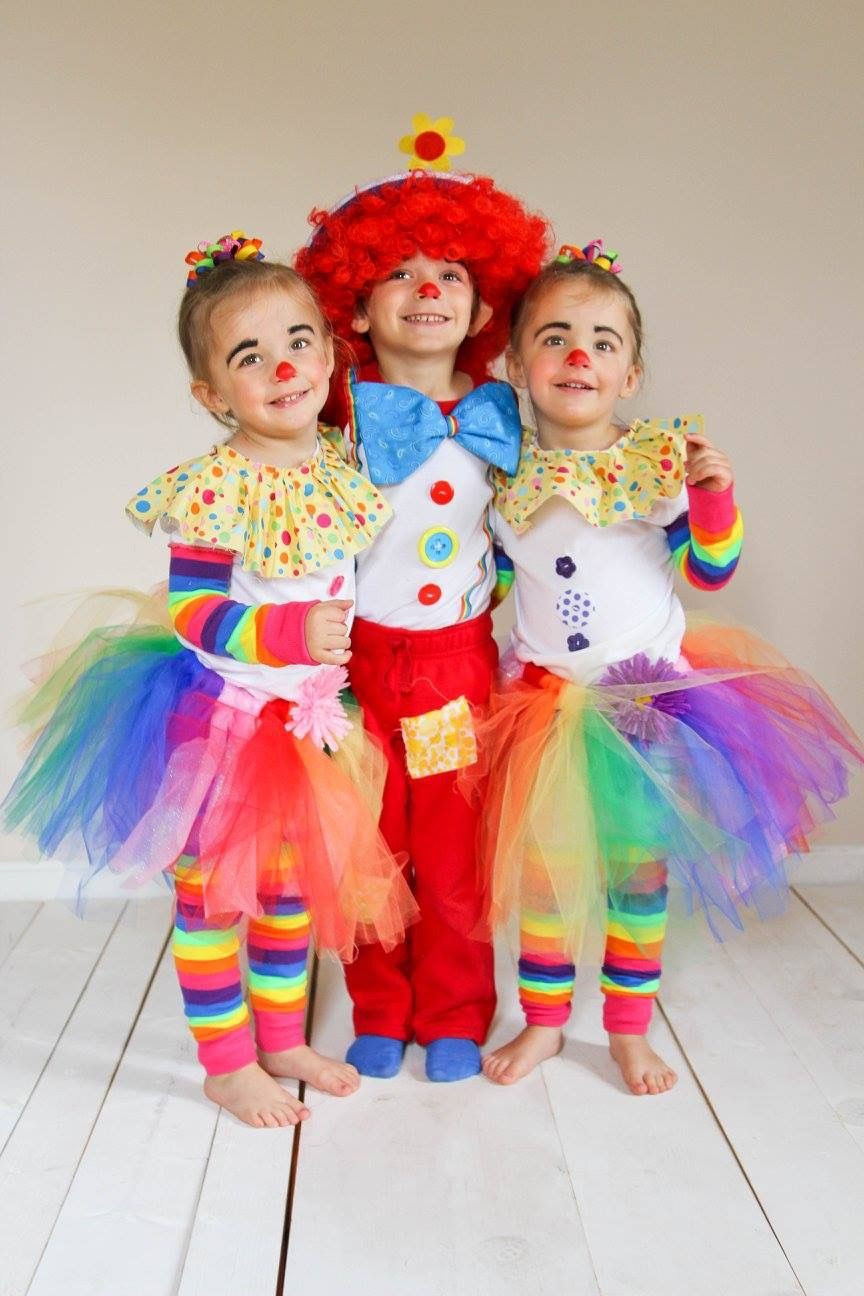 DIY Clown Costumes
 Toddler costumes Preschool costumes Twin costumes Clown