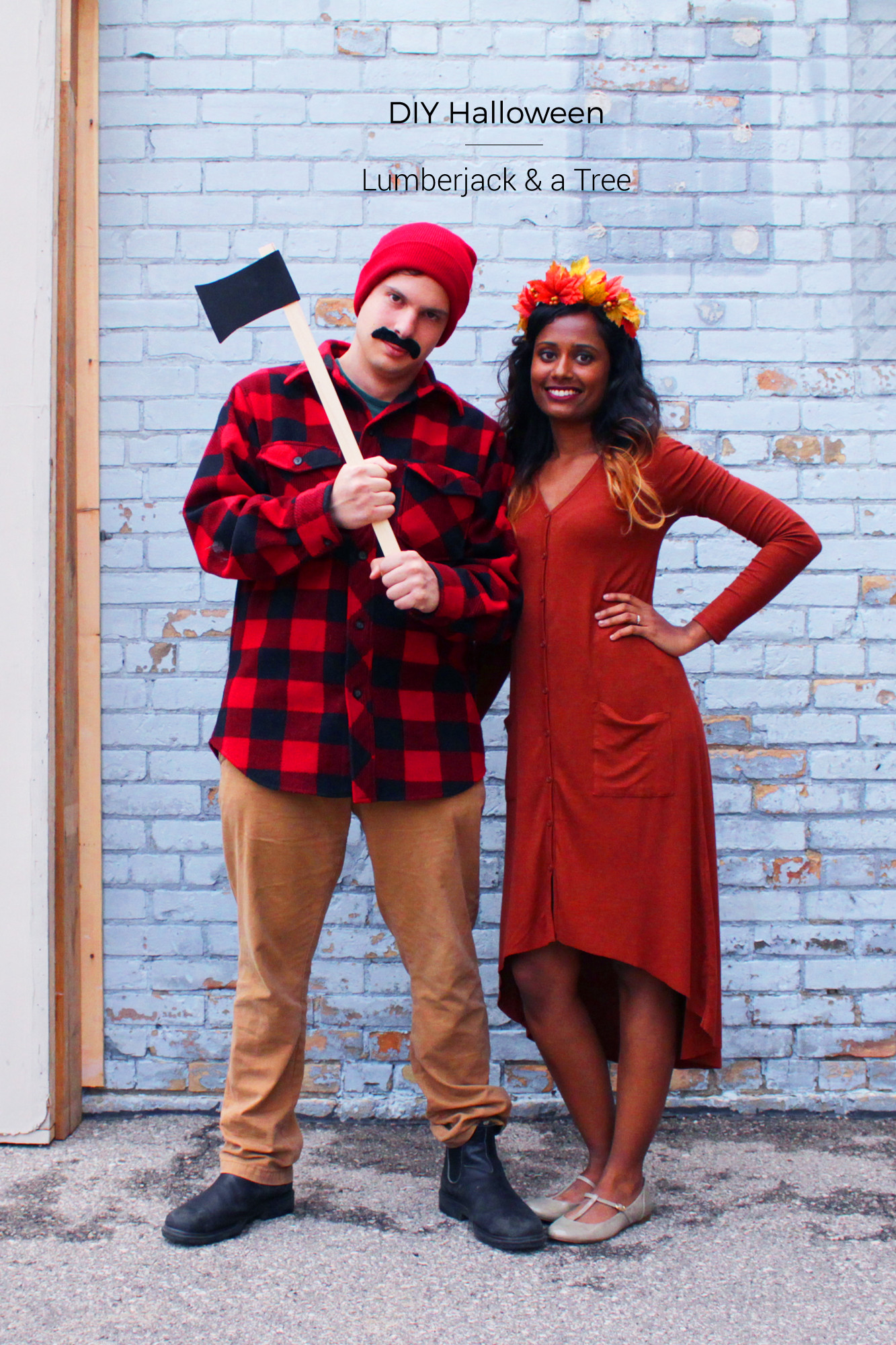 DIY Couple Costumes
 DIY Halloween Couples Costume Lumberjack & a Tree
