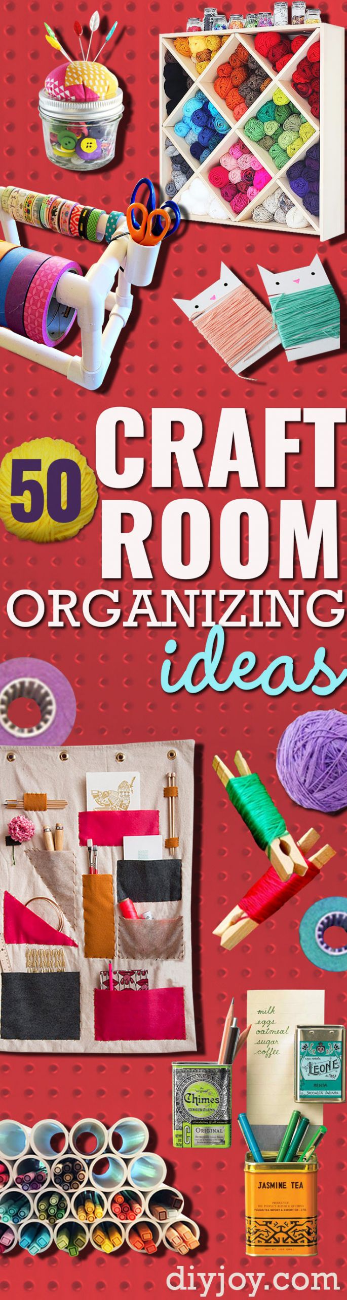 DIY Craft Room Organization Ideas
 50 Clever Craft Room Organization Ideas