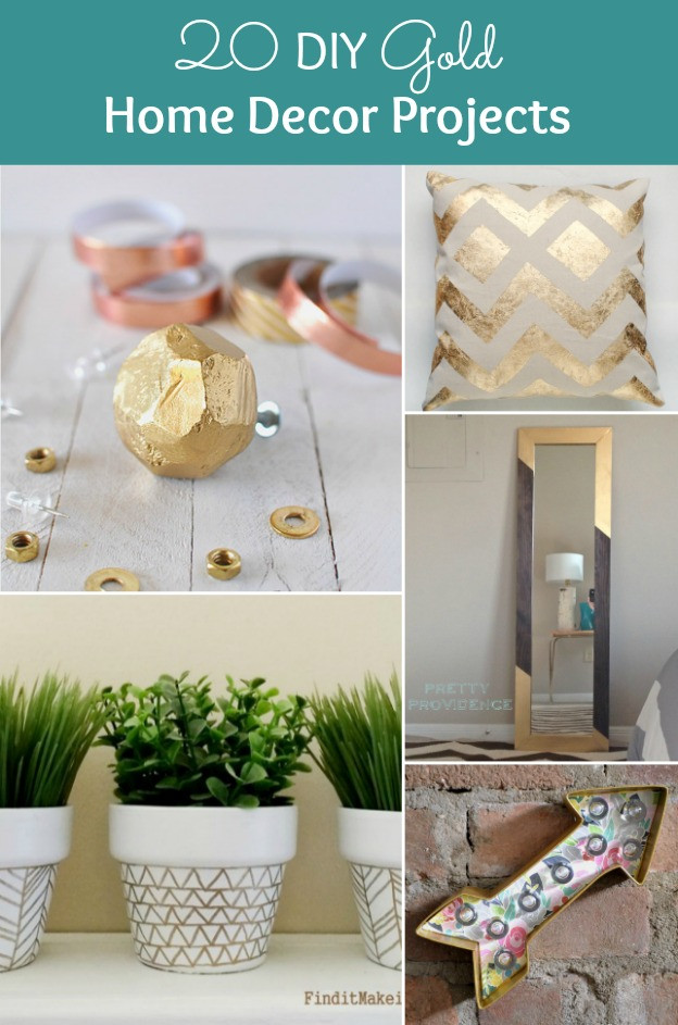 DIY Crafts Ideas For Home Decor
 20 DIY Gold Home Decor Projects