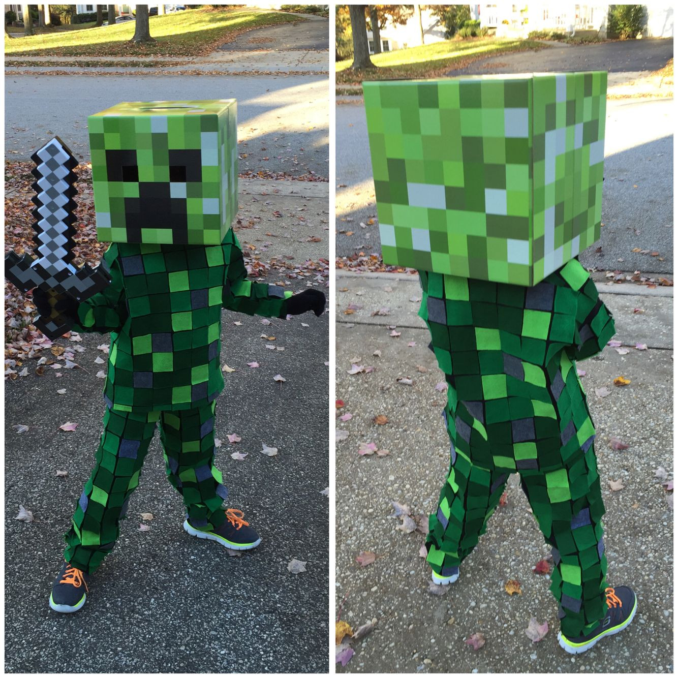 DIY Creeper Costume
 Minecraft Creeper Costume Halloween creeper costume