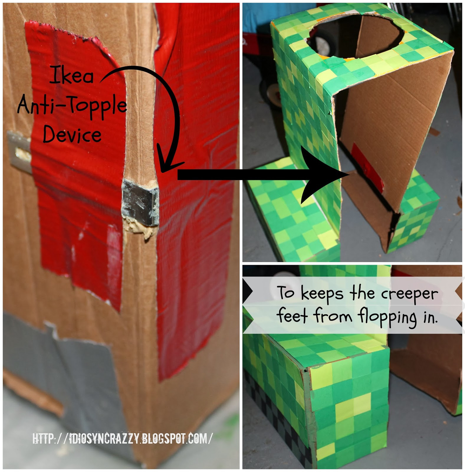 DIY Creeper Costume
 IdiosynCRAZY Adventures in Crafting Minecraft Creeper