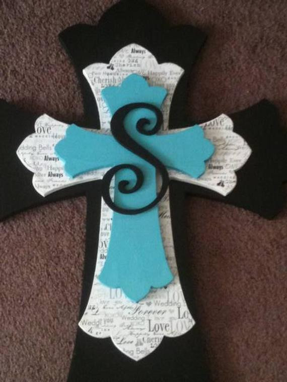 DIY Cross Decor
 Items similar to Custom Made Wooden Decorative Stacked