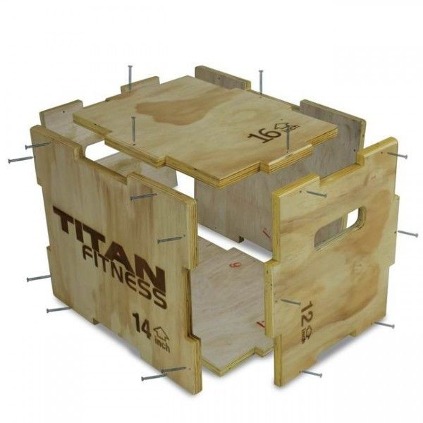 DIY Crossfit Box
 3 in 1 Wooden Plyometric Box 12" 14" 16"