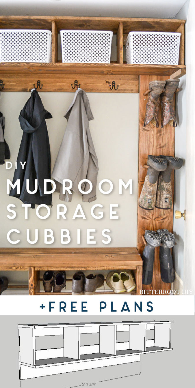 DIY Cubbies Plans
 Mudroom Storage Cubbies