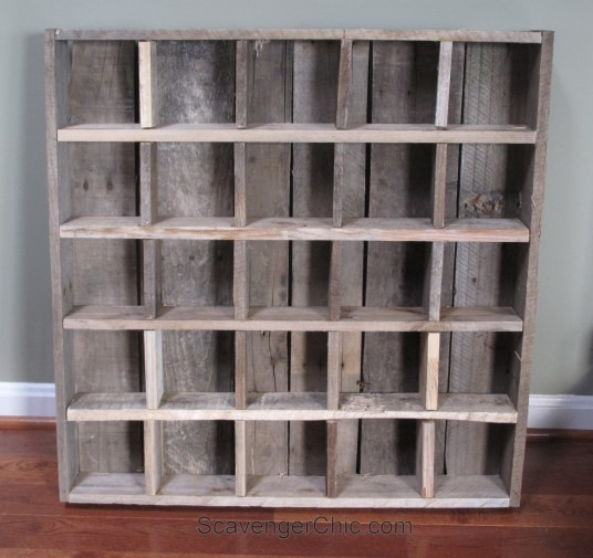 DIY Cubby Organizer
 Pallet Wood Cubby Organizer Shelves – Scavenger Chic