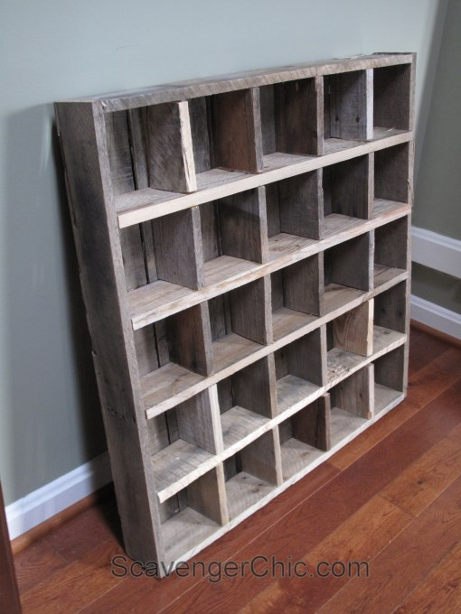 DIY Cubby Organizer
 Pallet Wood Cubby Organizer Shelves – Scavenger Chic