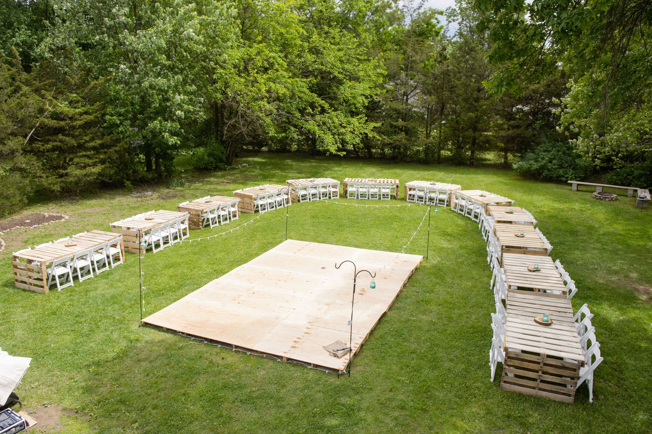 DIY Dance Floor Outdoor
 My DIY Wedding Reception