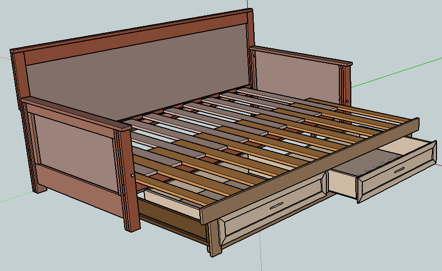 DIY Daybed Plans
 Pull out Daybed DIY plans trundle bed