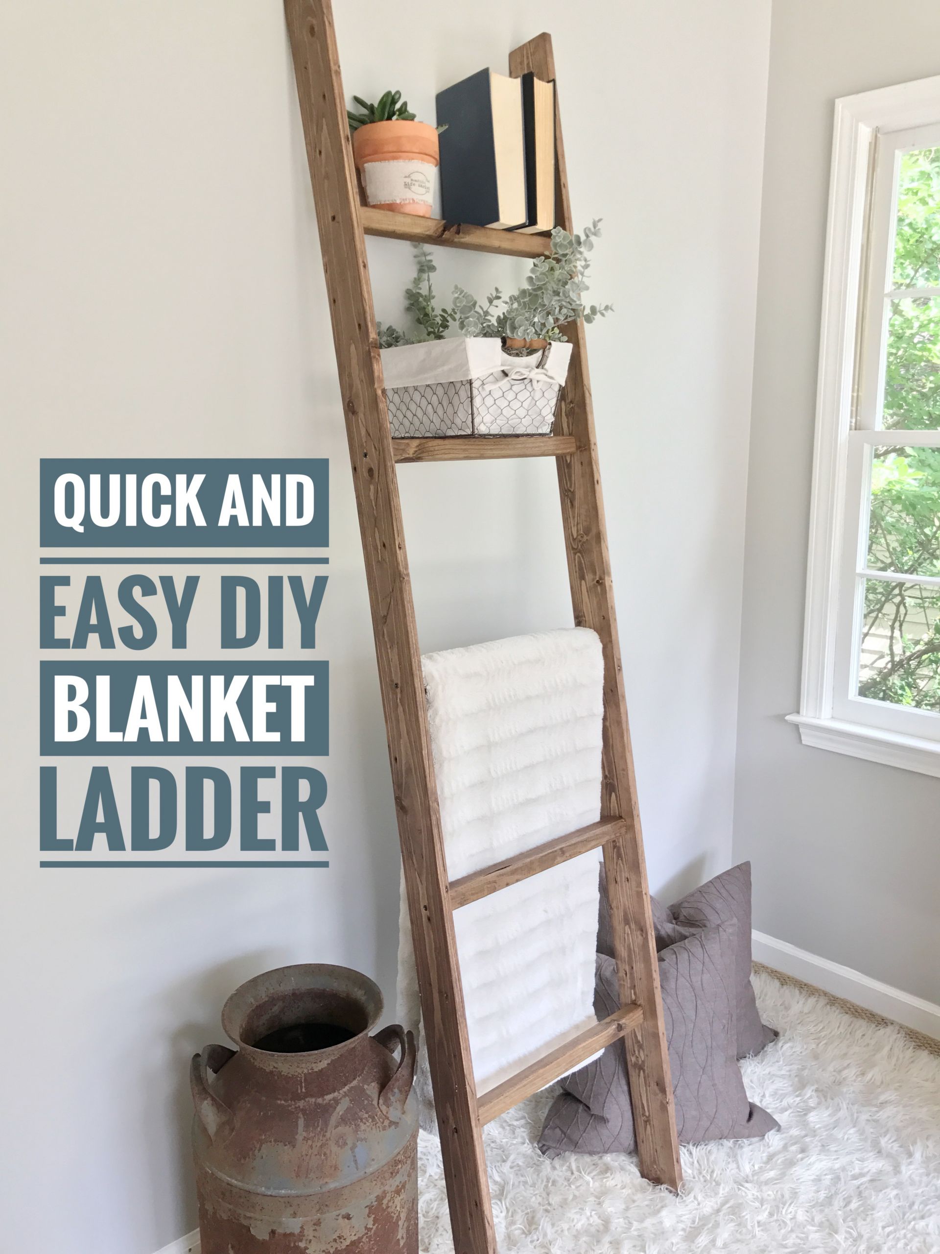 DIY Decorative Ladder
 Ugly Home fice Makeover Part 8 a The Simple DIY