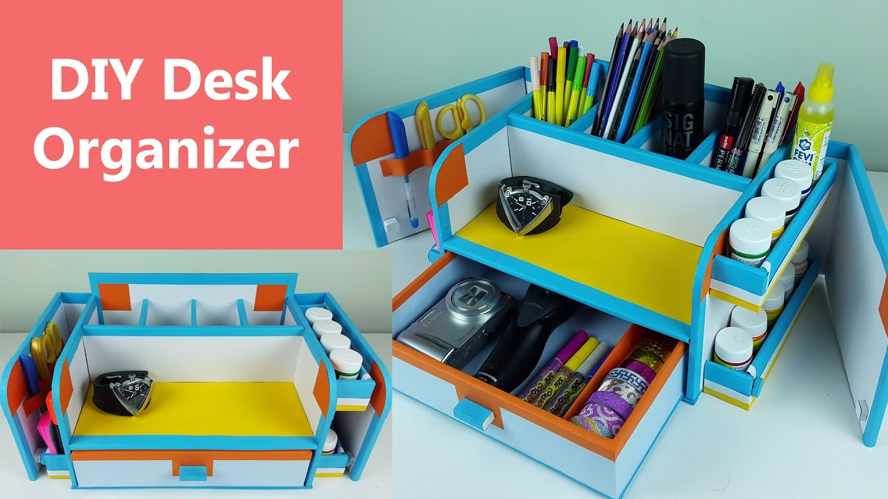 DIY Desk Drawer Organizer
 A stylish and pact DIY desk organizer drawer organizer