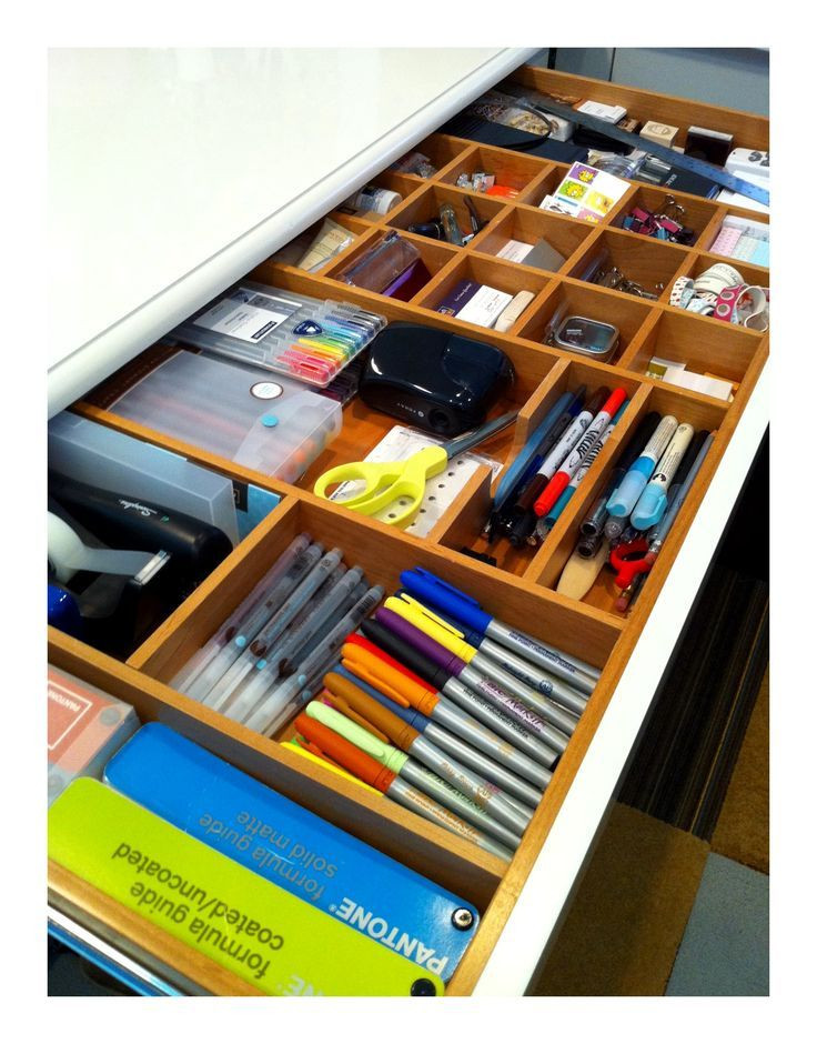 DIY Desk Drawer Organizer
 fice drawer organization image by Jasmin Vick on Stay