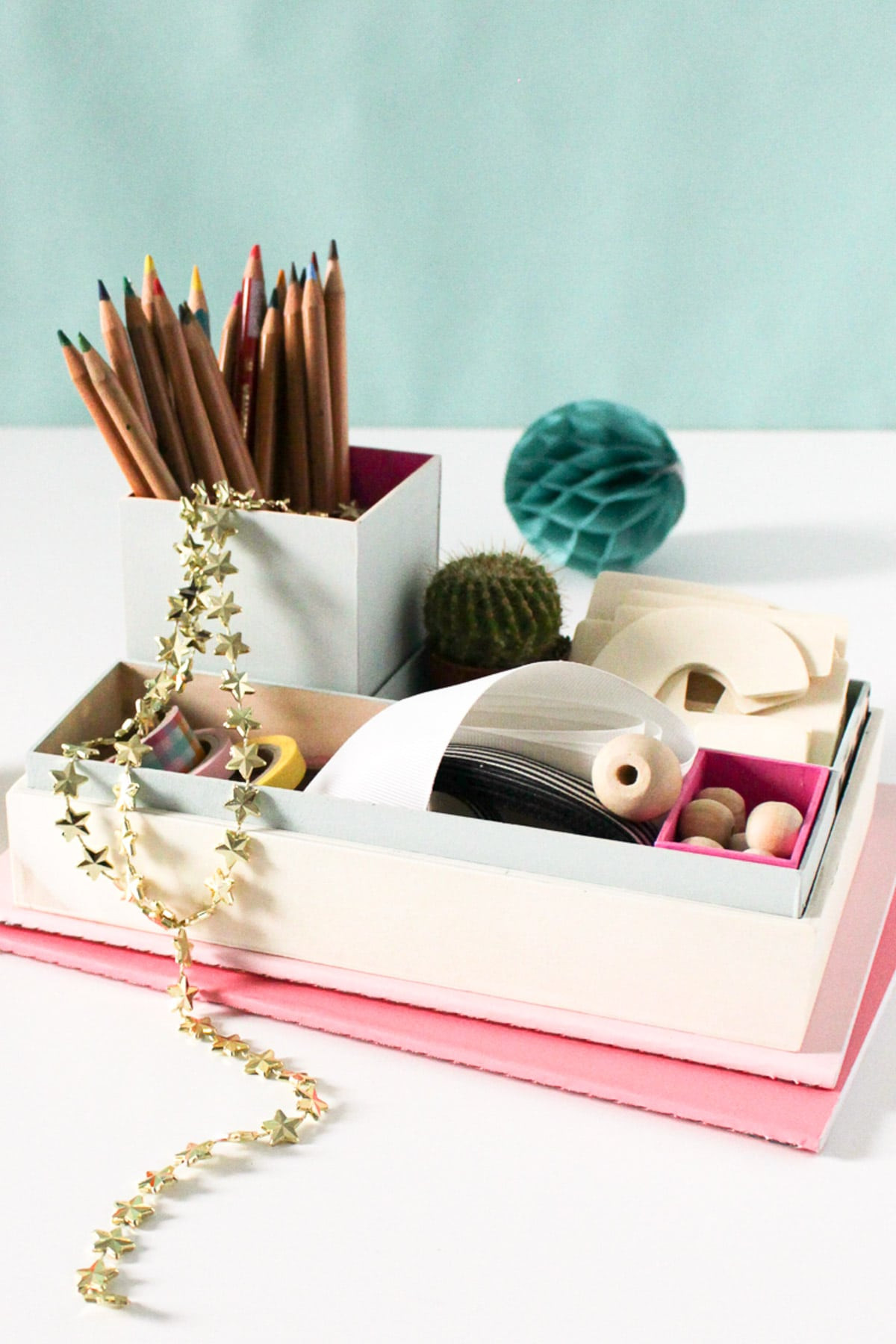 DIY Desk Organization
 fice Accessories DIY Nesting Desk Organizer Sugar & Cloth