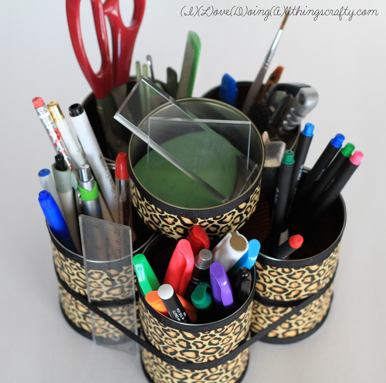 DIY Desk Organization
 I Love Doing All Things Crafty DIY Desk Organizer