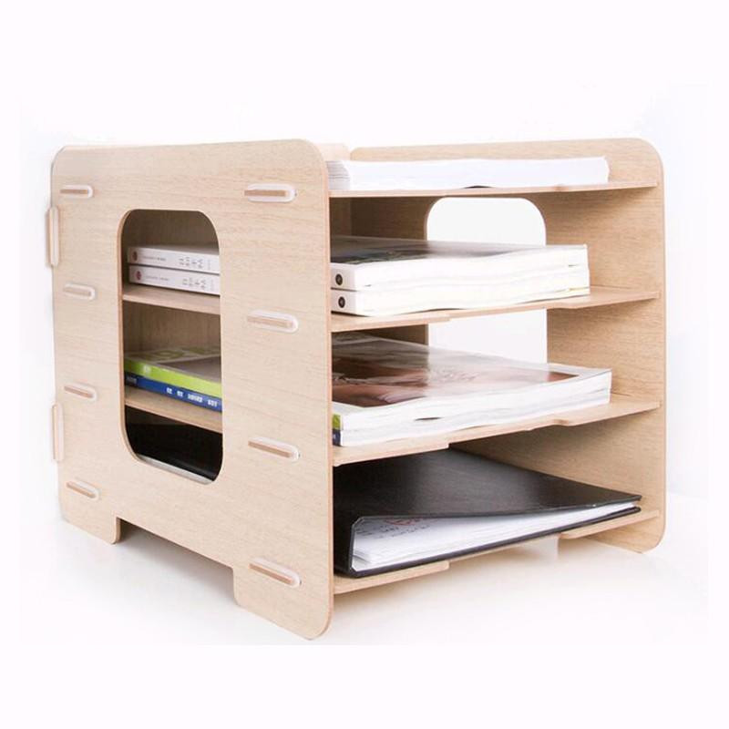 DIY Desktop File Organizer
 Diy Wood Hand Made Desk Organizer fice School Supplies