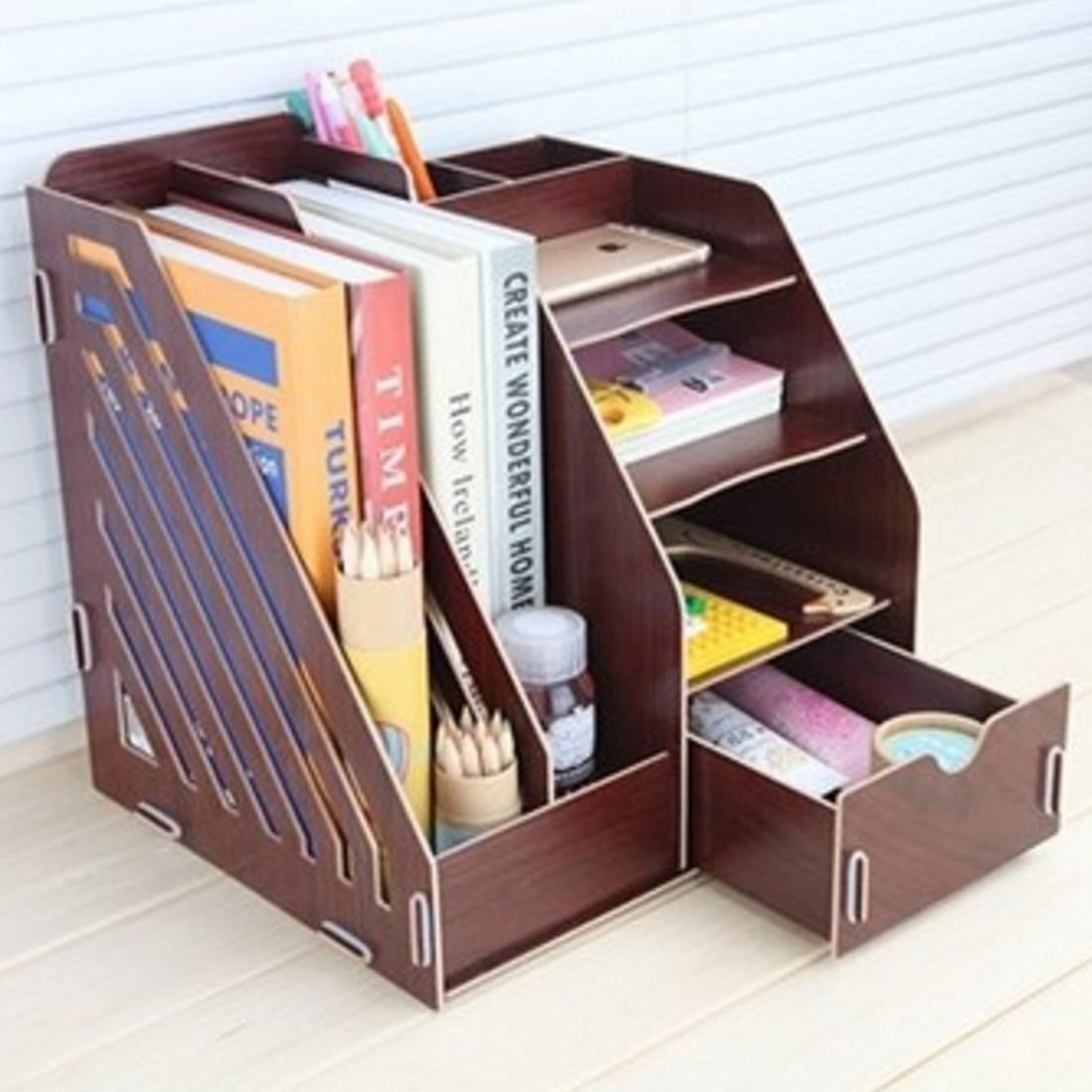 DIY Desktop File Organizer
 DIY fice Desk File Letter Mail Organizer Storage Drawer Box