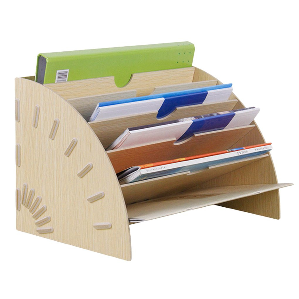 DIY Desktop File Organizer
 Buy DIY Wooden Magazine File Holder Organizer Multi Trays