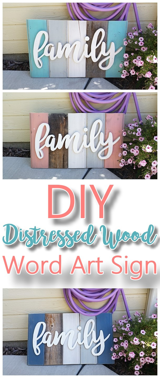 DIY Distressed Wood Sign
 New “Old” Distressed Barn Wood Word Art Indoor Outdoor
