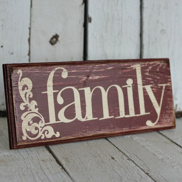 DIY Distressed Wood Sign
 Reclaimed painted and distressed wood sign Rustic