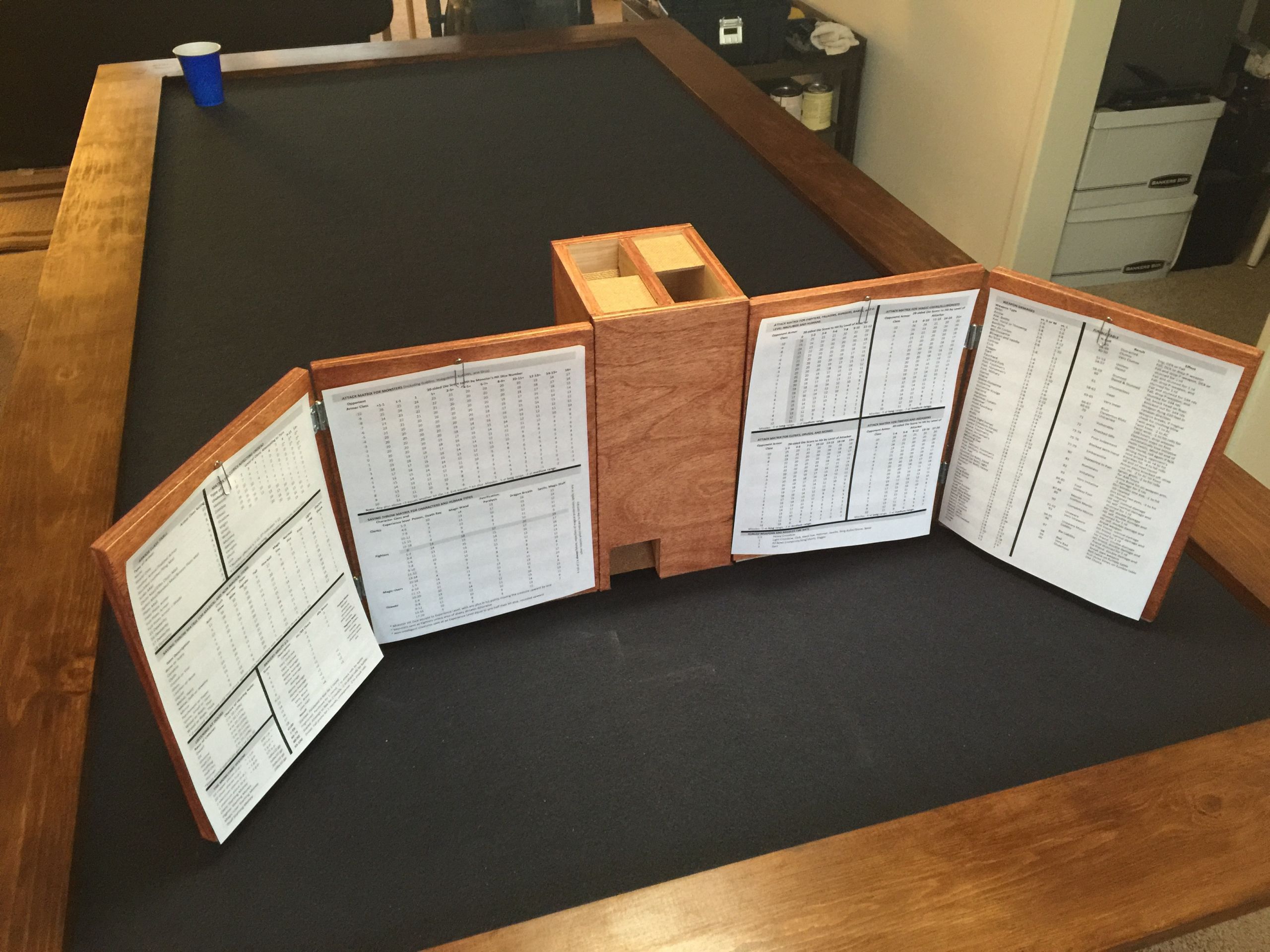 DIY Dm Screen Wood
 Wooden DM Screen & Dice Tower