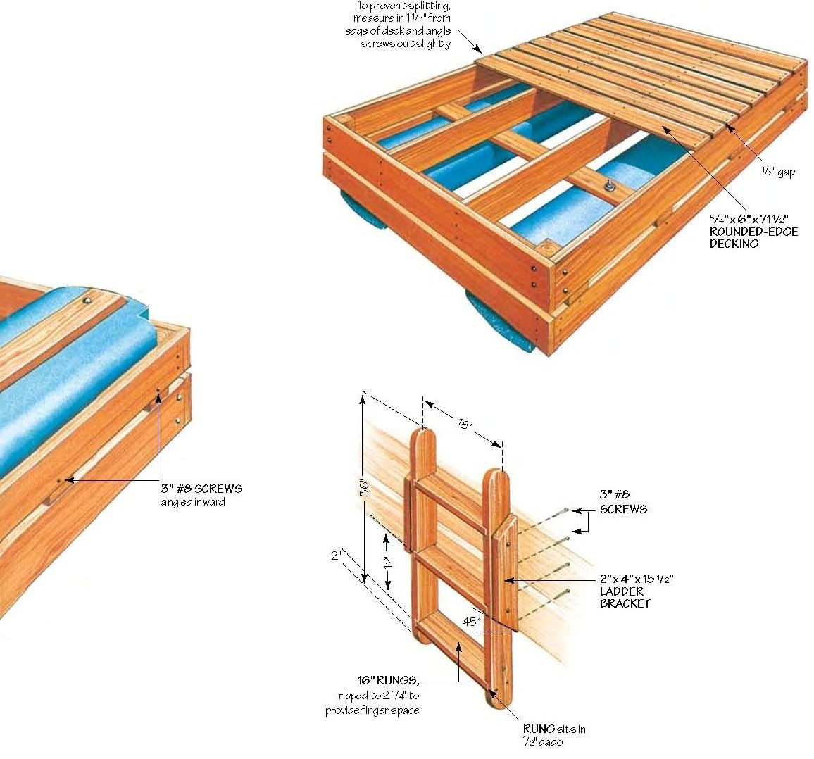 DIY Dock Plans
 Free Swim Raft Wood Plans DIY Pinterest