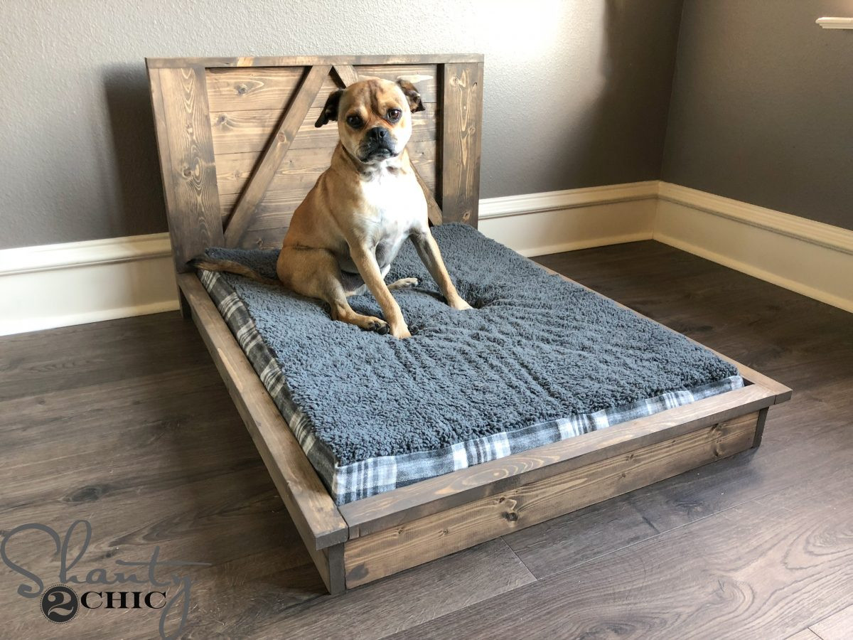 DIY Dog Bed For Big Dogs
 DIY Farmhouse Dog Bed For Man s Best Friend Shanty 2 Chic