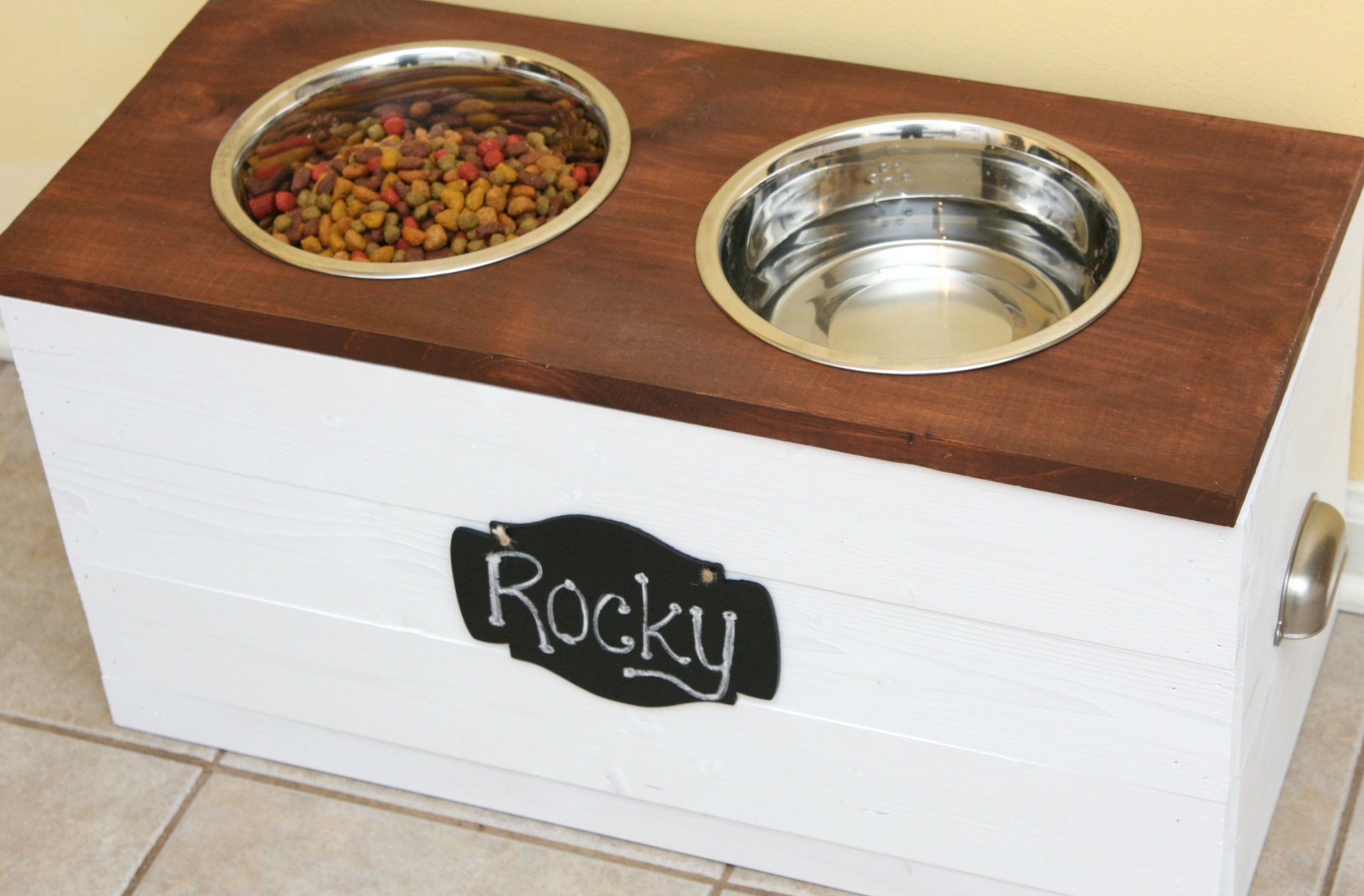 DIY Dog Food Storage
 Don’t for to include doggy chic when designing your