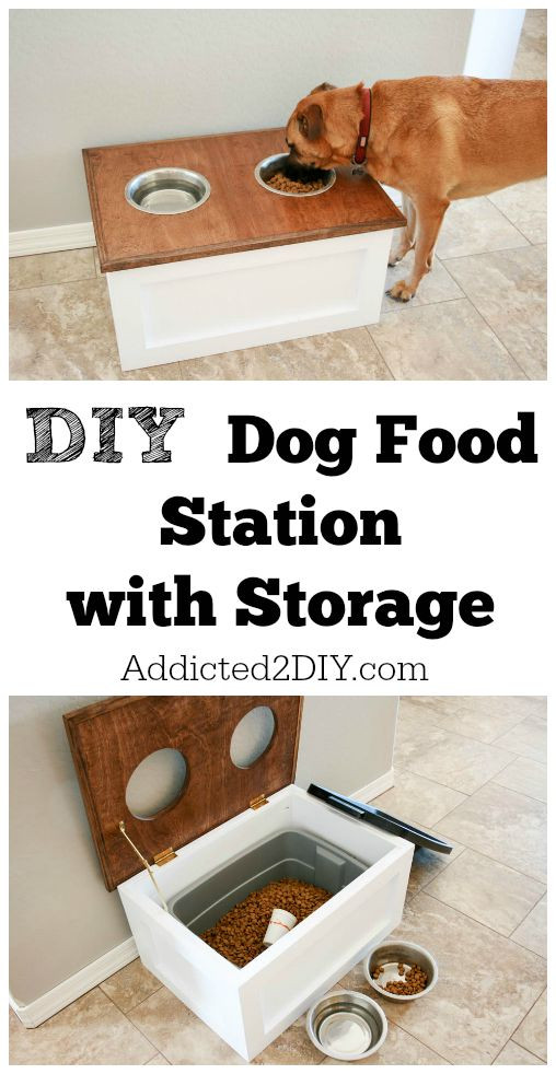 DIY Dog Food Storage
 DIY Dog Food Station with Storage Addicted 2 DIY