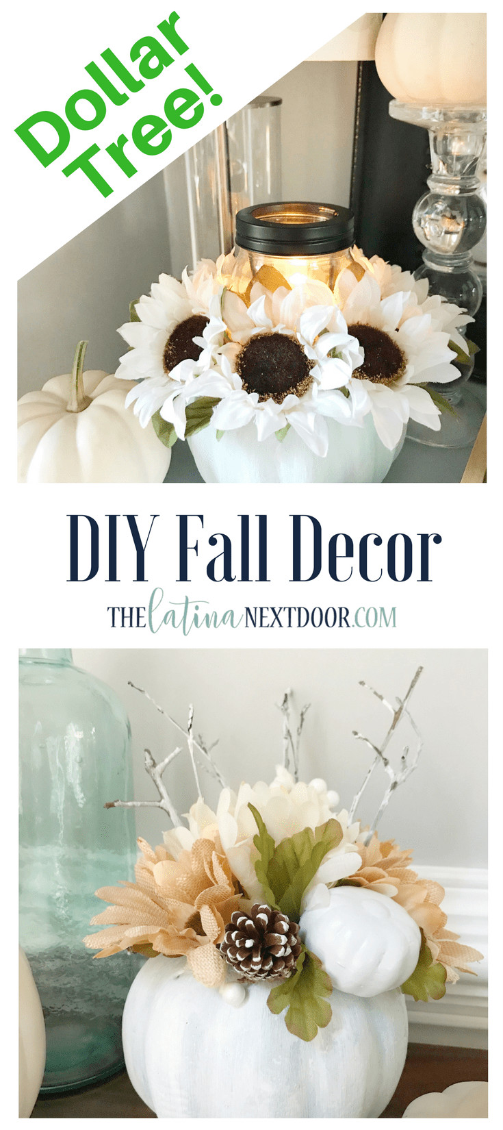 DIY Dollar Tree Fall Decor
 Dollar Tree Fall Decor The Latina Next Door