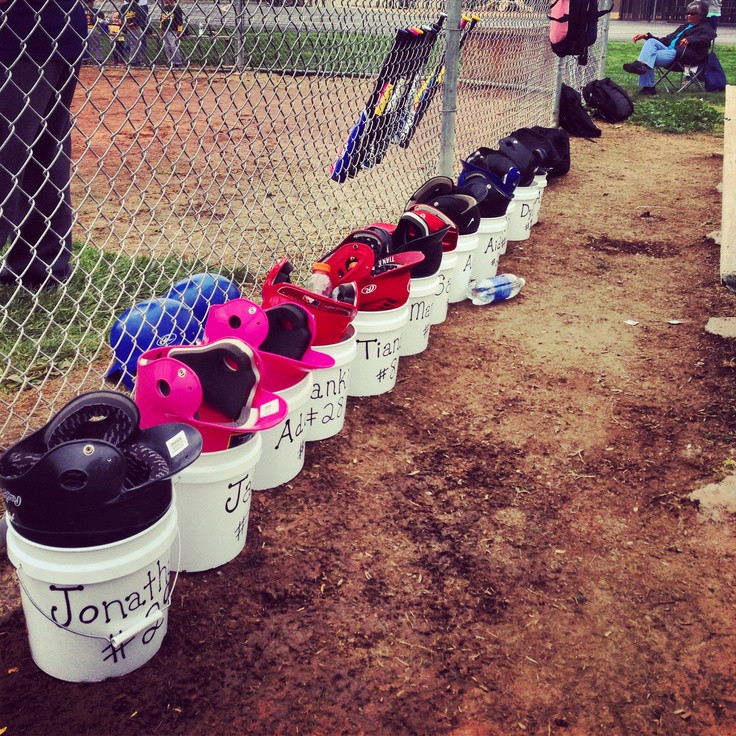 DIY Dugout Organizer
 Organized t ball Tball