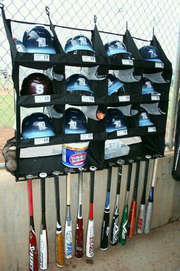 DIY Dugout Organizer
 Good idea for the dugout Softball Pinterest