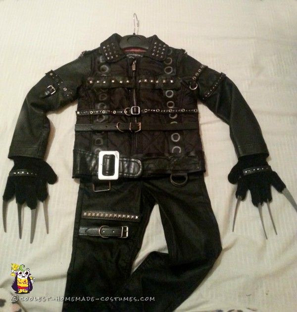 DIY Edward Scissorhands Costume
 3 Year Old Edward Scissorhands Halloween Costume