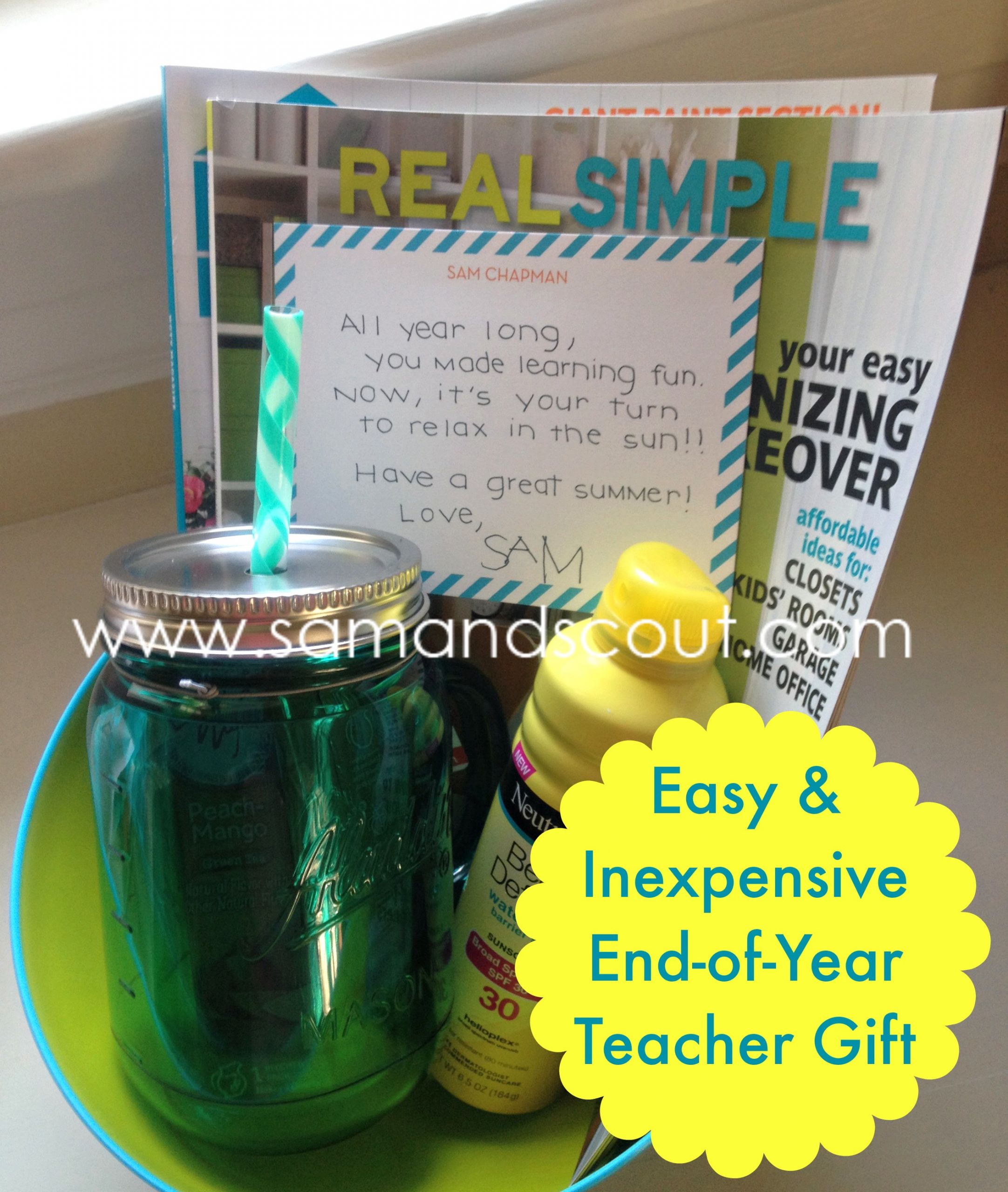 DIY End Of The Year Teacher Gifts
 Easy and Inexpensive End of Year Teacher Gift Teaching
