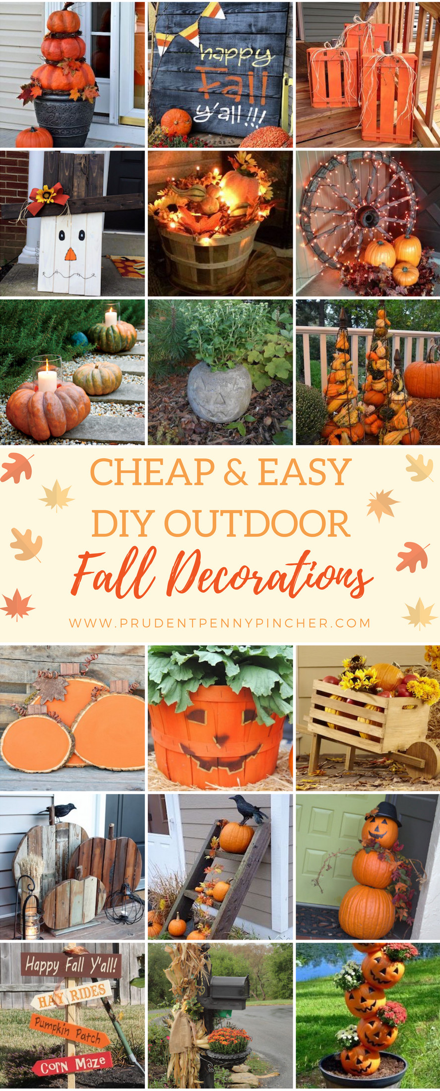 DIY Fall Decorations Outdoor
 50 Cheap and Easy DIY Outdoor Fall Decorations Prudent