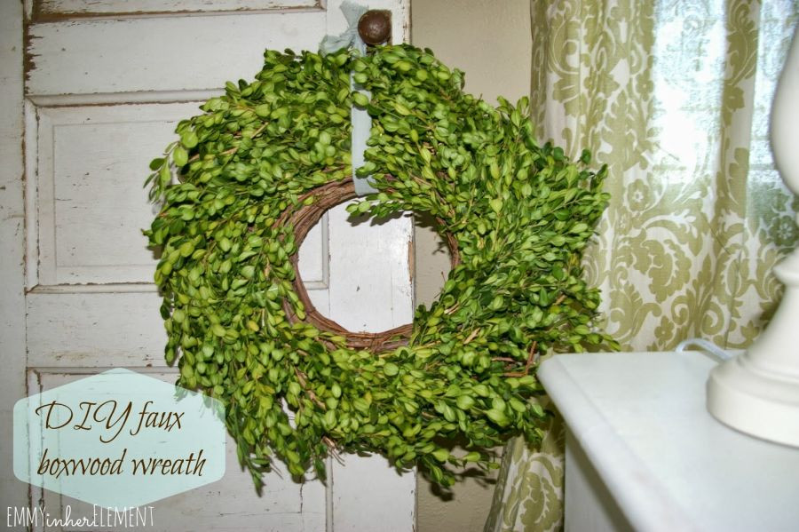 DIY Faux Boxwood Wreath
 Simple DIY Green Wreaths With Small Bud Requirements