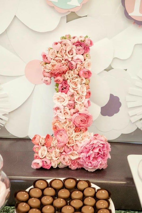 Diy First Birthday Decorations
 21 Pink and Gold First Birthday Party Ideas Pretty My Party