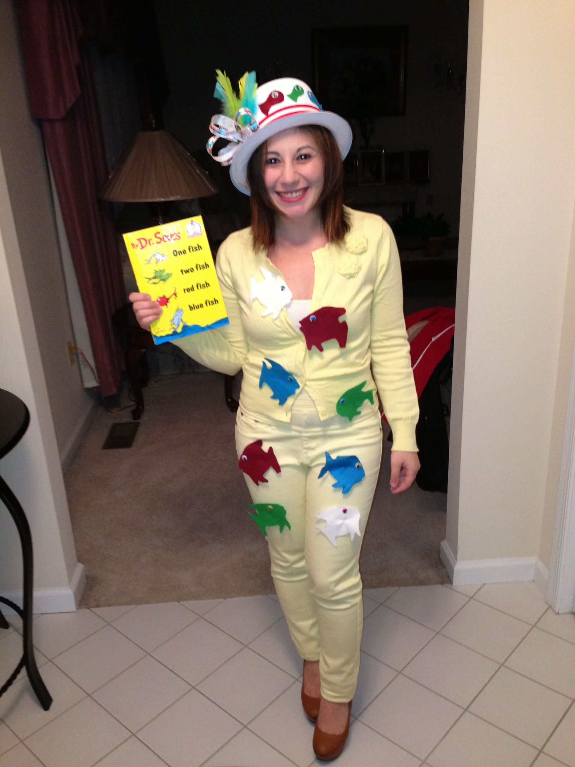 DIY Fish Costumes For Adults
 Dr Seuss one fish two fish homemade costume