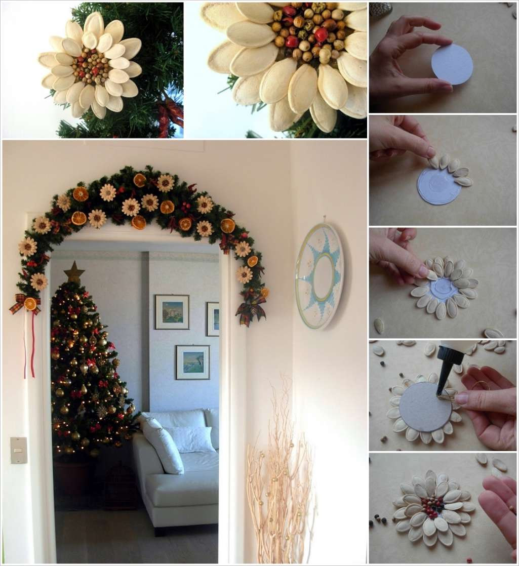 DIY Flower Decorations
 Wonderful DIY Pumpkin Seed Flower Decoration